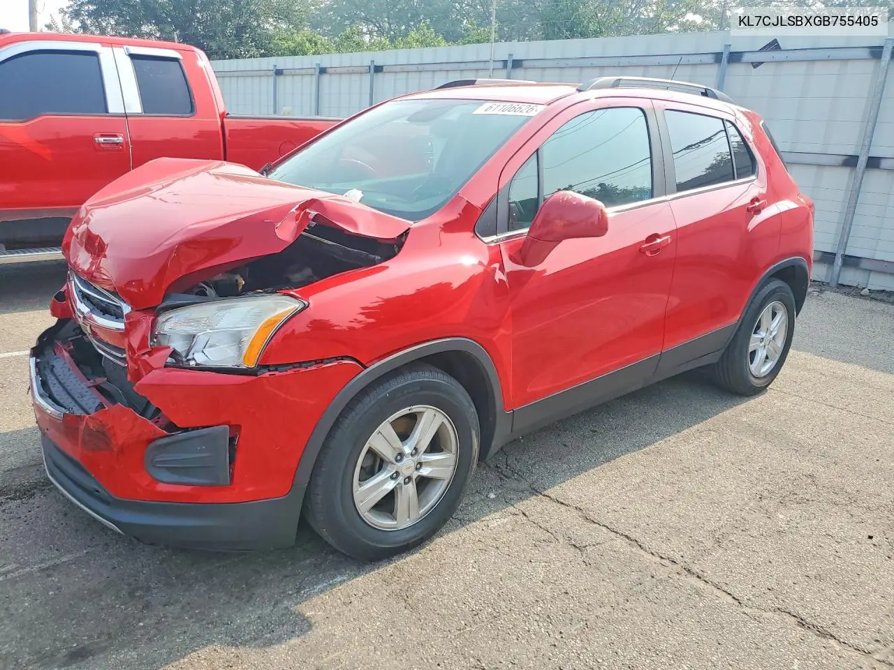 2016 Chevrolet Trax 1Lt VIN: KL7CJLSBXGB755405 Lot: 61106626