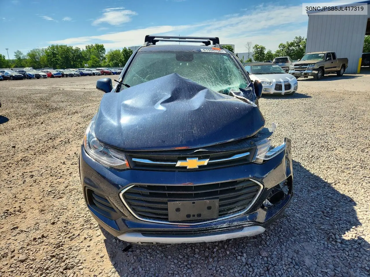 2018 Chevrolet Trax 1Lt VIN: 3GNCJPSB5JL417319 Lot: 61559756