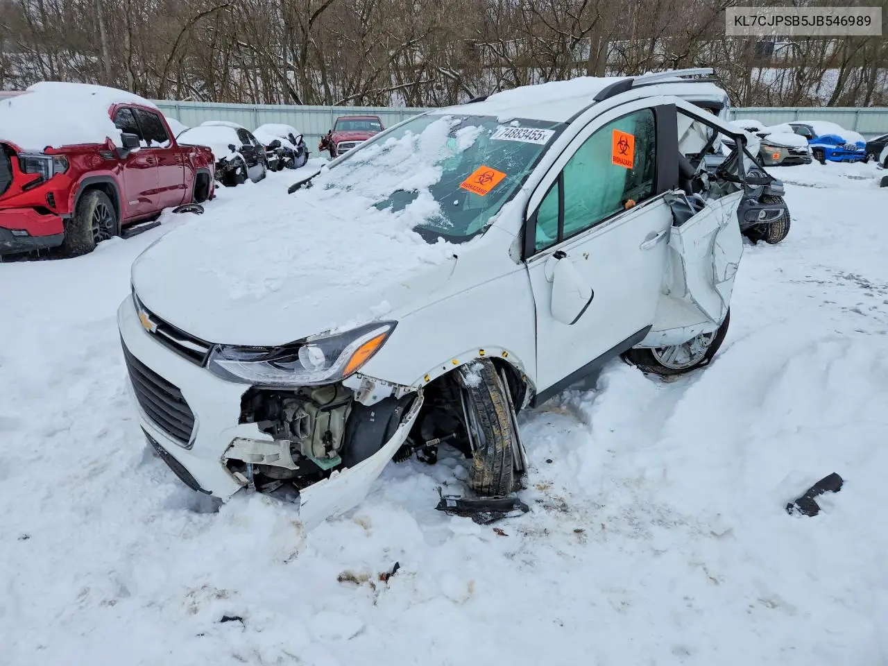 2018 Chevrolet Trax 1Lt VIN: KL7CJPSB5JB546989 Lot: 74883455