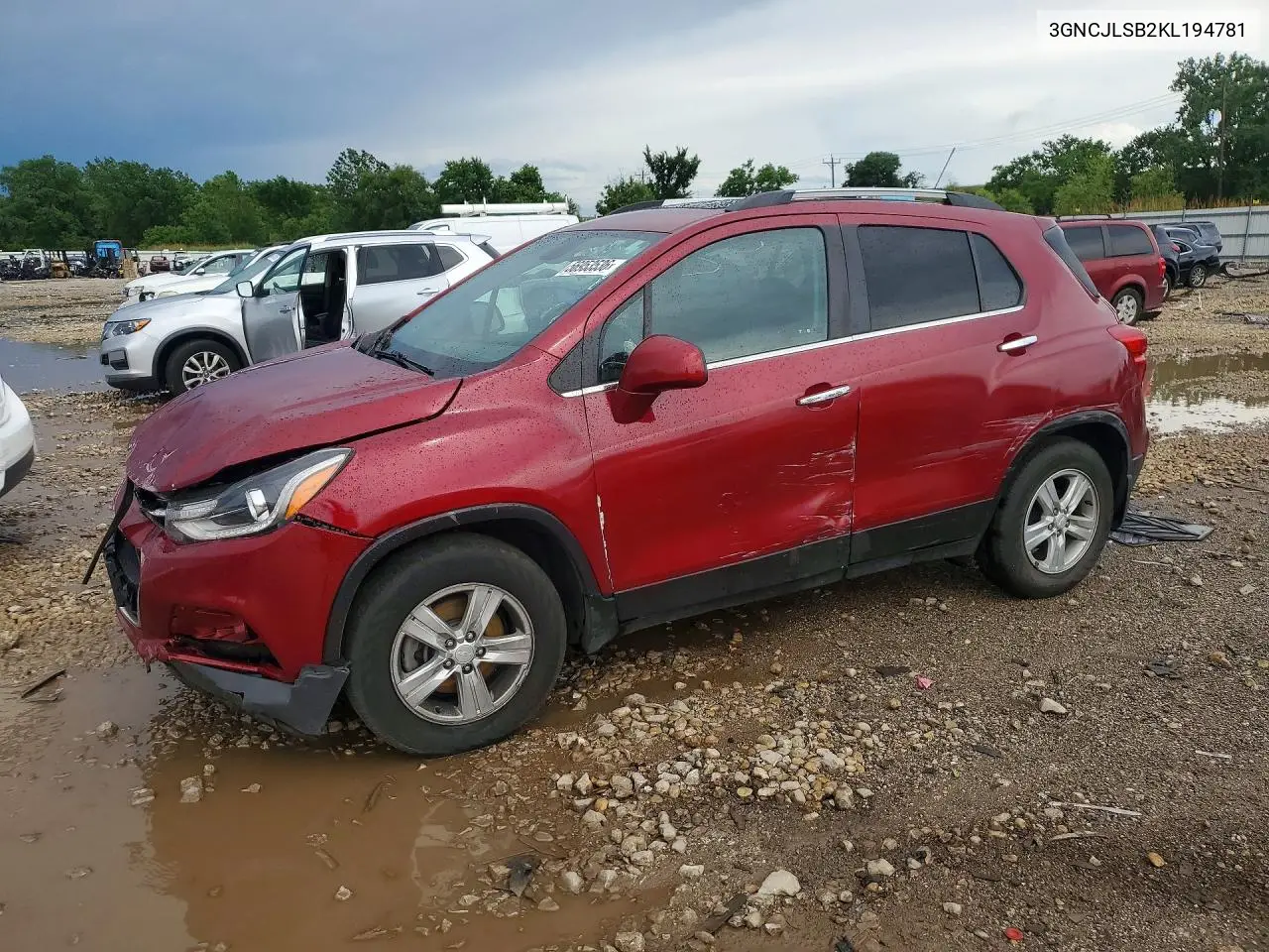 2019 Chevrolet Trax 1Lt VIN: 3GNCJLSB2KL194781 Lot: 56953536