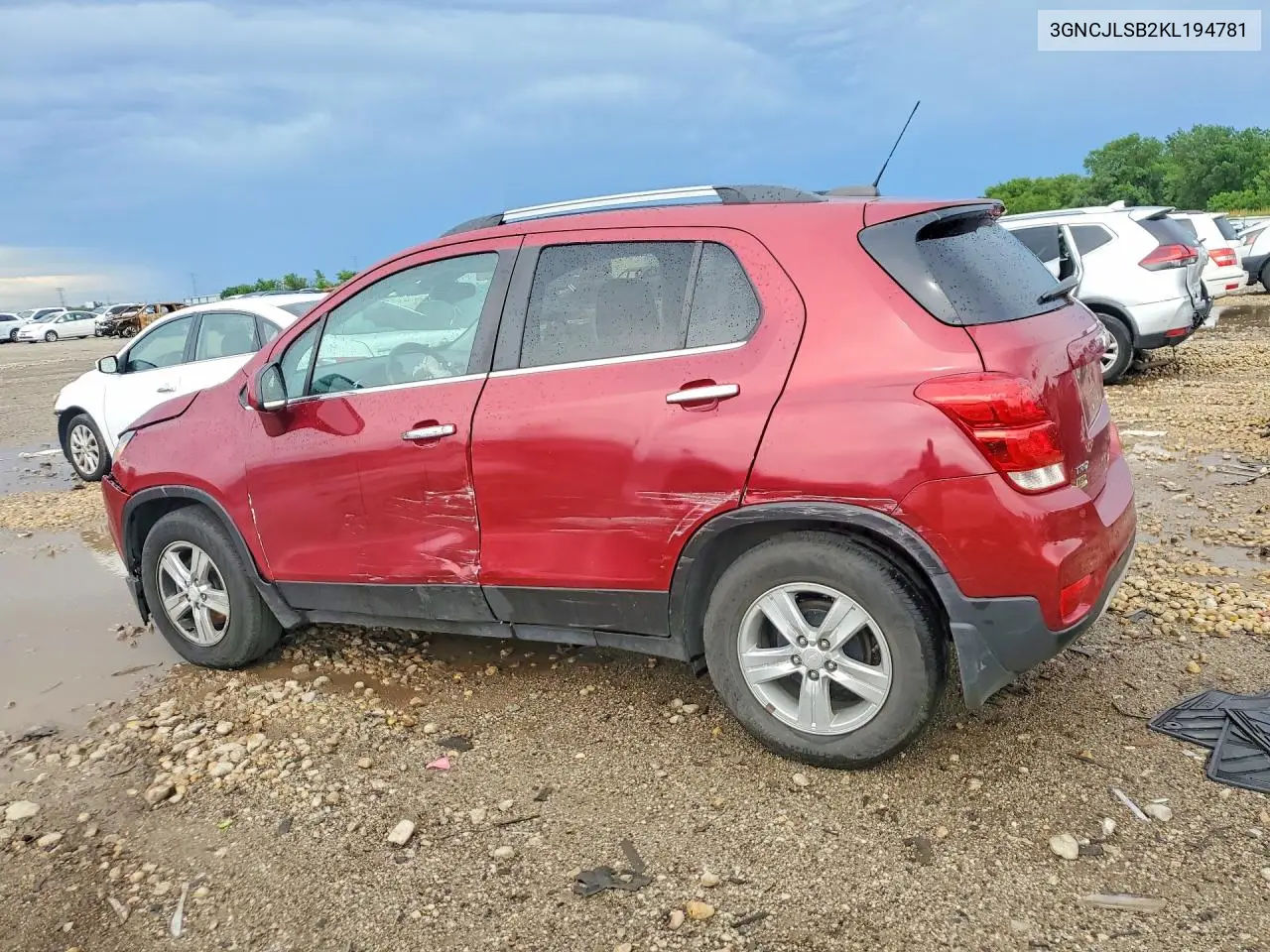 2019 Chevrolet Trax 1Lt VIN: 3GNCJLSB2KL194781 Lot: 56953536