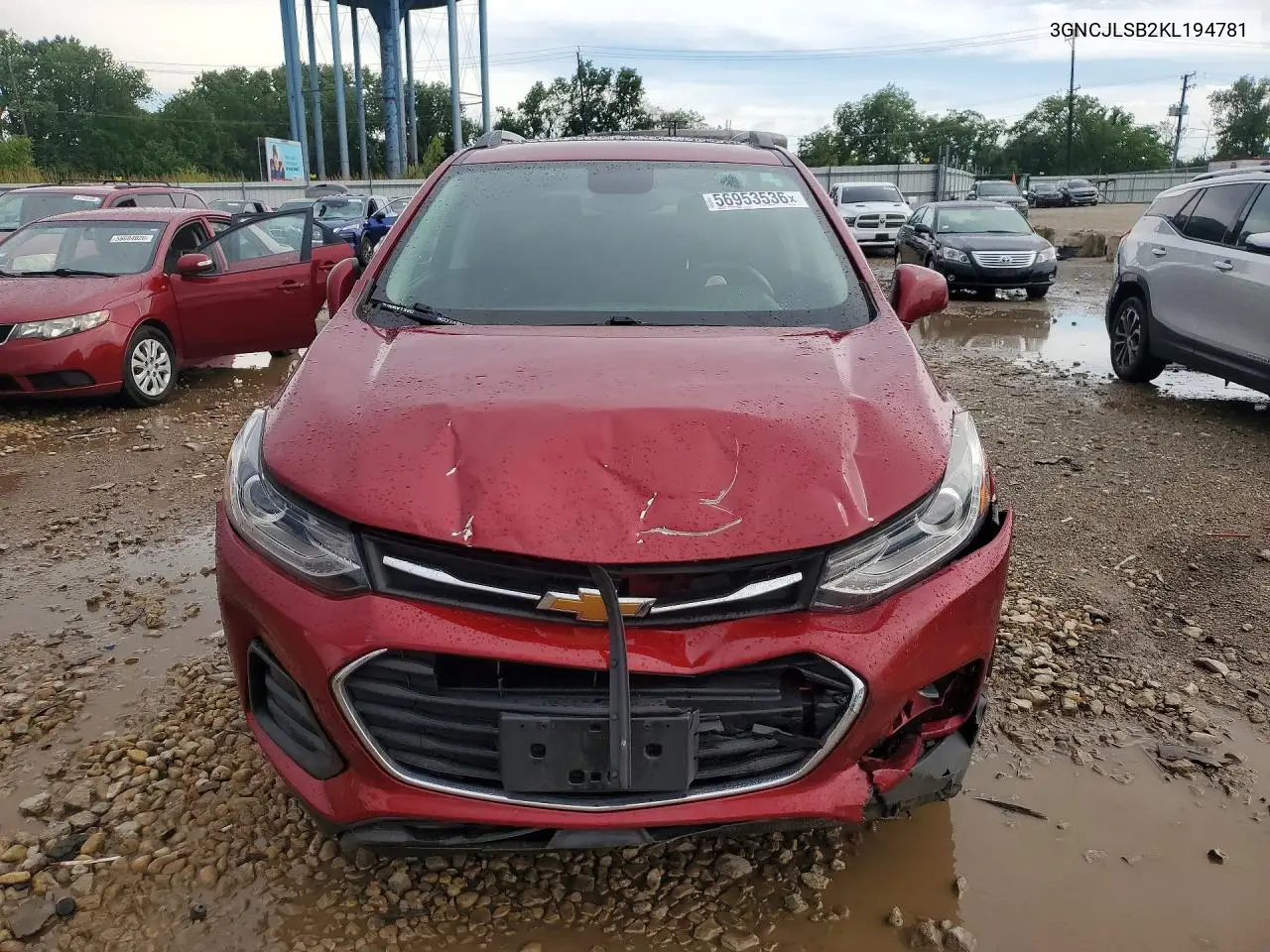 2019 Chevrolet Trax 1Lt VIN: 3GNCJLSB2KL194781 Lot: 56953536