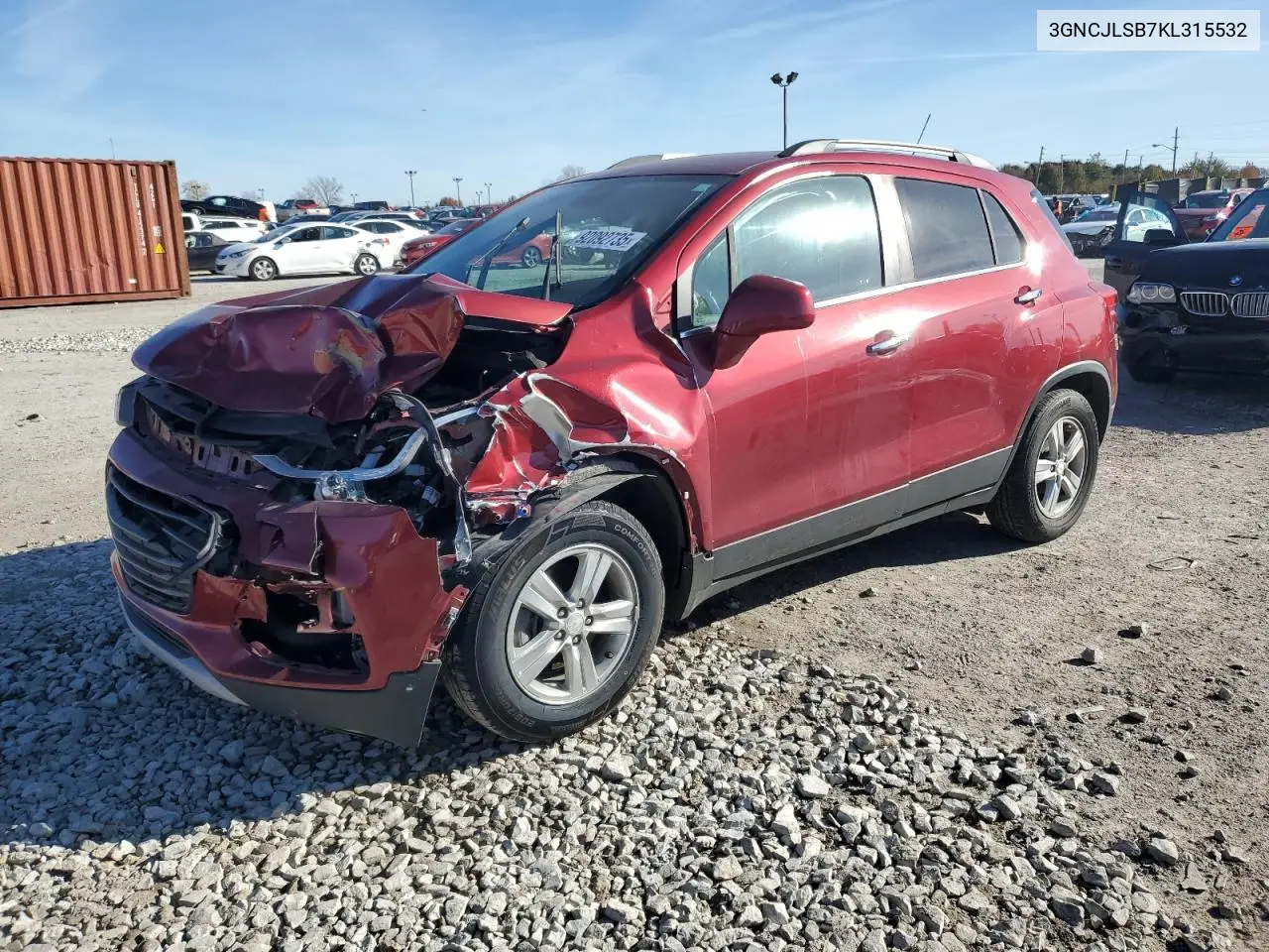 3GNCJLSB7KL315532 2019 Chevrolet Trax 1Lt