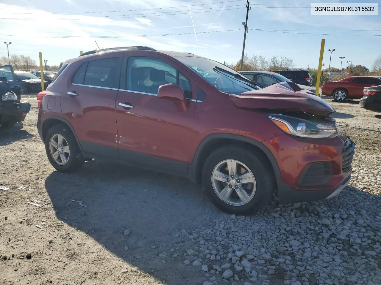 3GNCJLSB7KL315532 2019 Chevrolet Trax 1Lt