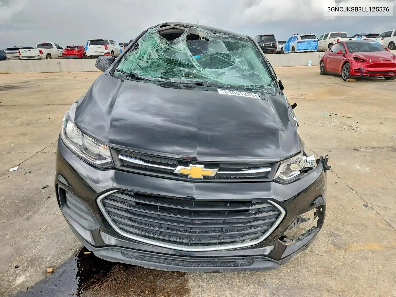 2020 Chevrolet Trax Ls VIN: 3GNCJKSB3LL125576 Lot: 61061236