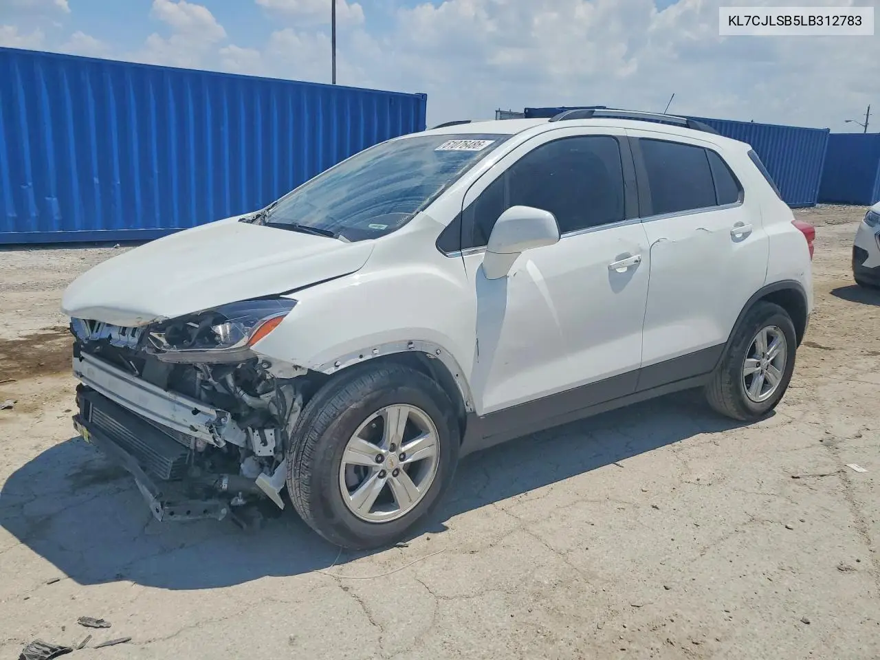 2020 Chevrolet Trax 1Lt VIN: KL7CJLSB5LB312783 Lot: 61076486