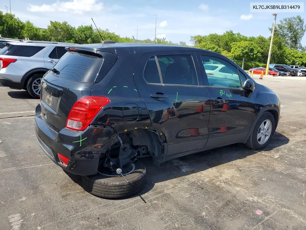 2020 Chevrolet Trax Ls VIN: KL7CJKSB9LB314479 Lot: 61504106