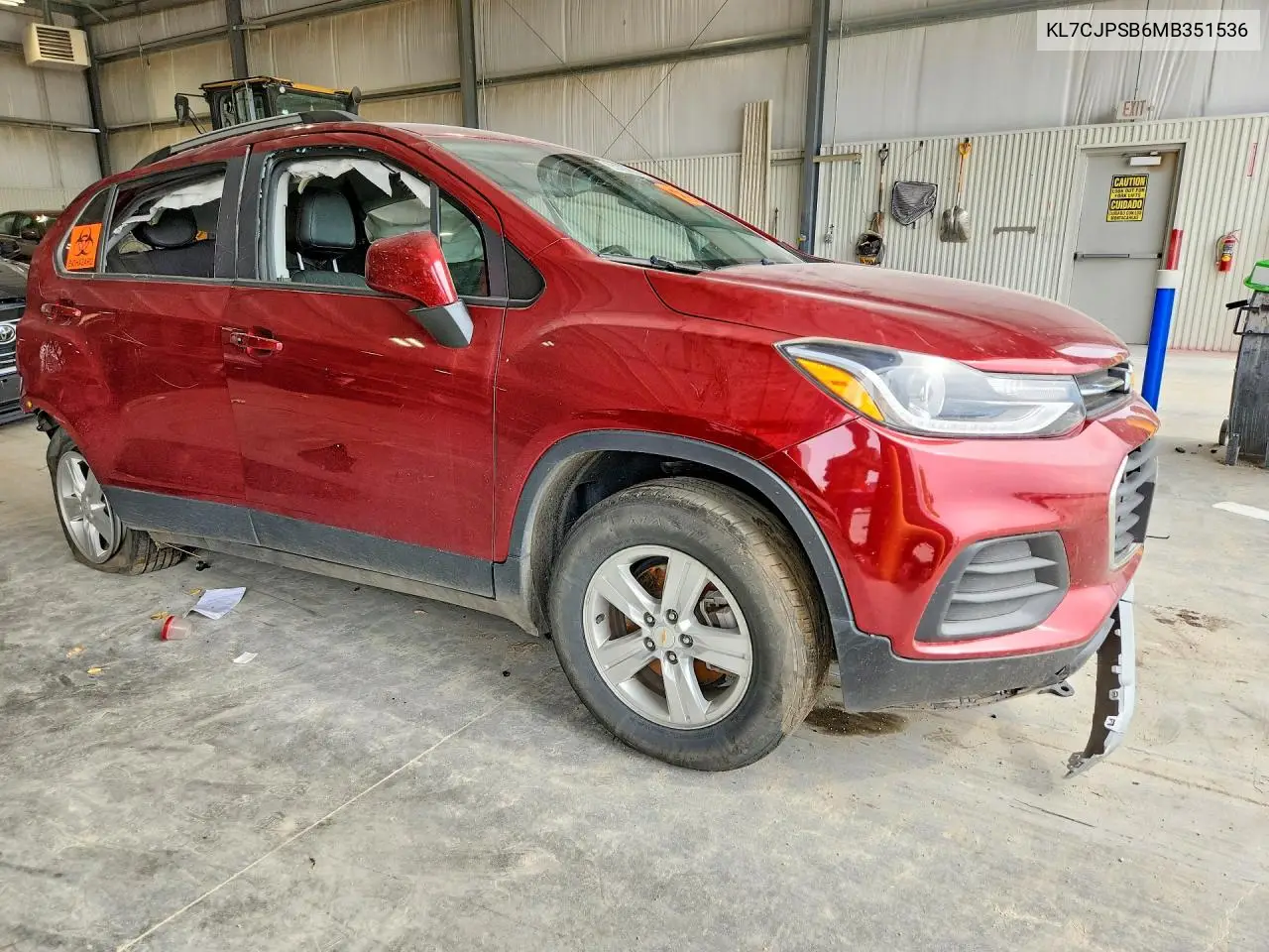 2021 Chevrolet Trax 1Lt VIN: KL7CJPSB6MB351536 Lot: 55326906