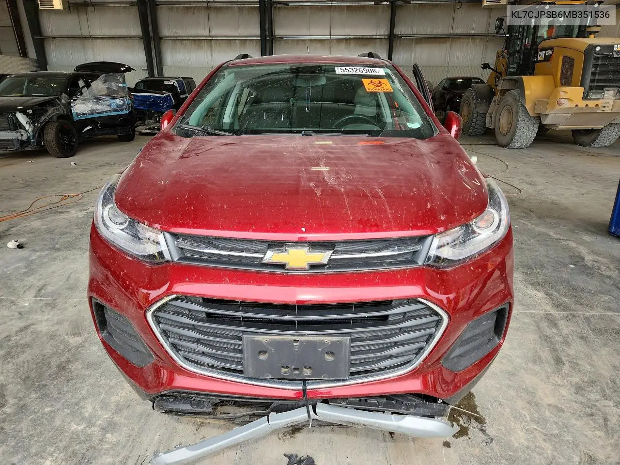 2021 Chevrolet Trax 1Lt VIN: KL7CJPSB6MB351536 Lot: 55326906