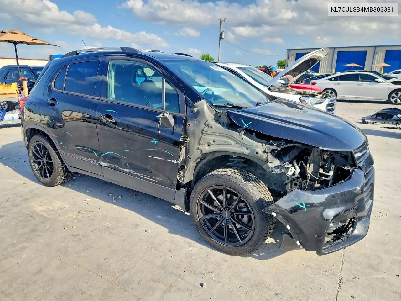 2021 Chevrolet Trax 1Lt VIN: KL7CJLSB4MB303381 Lot: 55824676