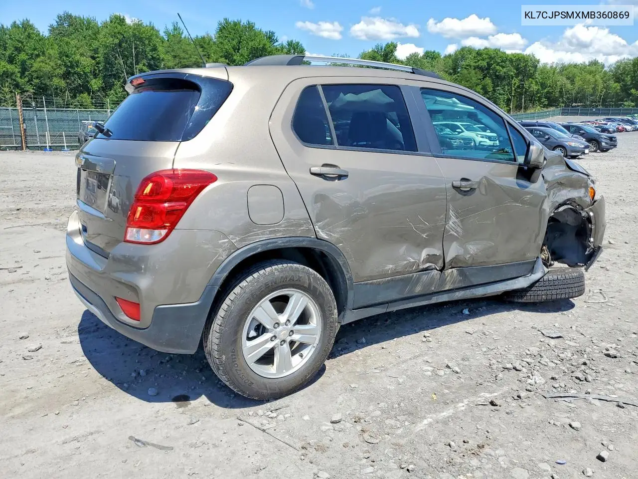 2021 Chevrolet Trax 1Lt VIN: KL7CJPSMXMB360869 Lot: 60311416