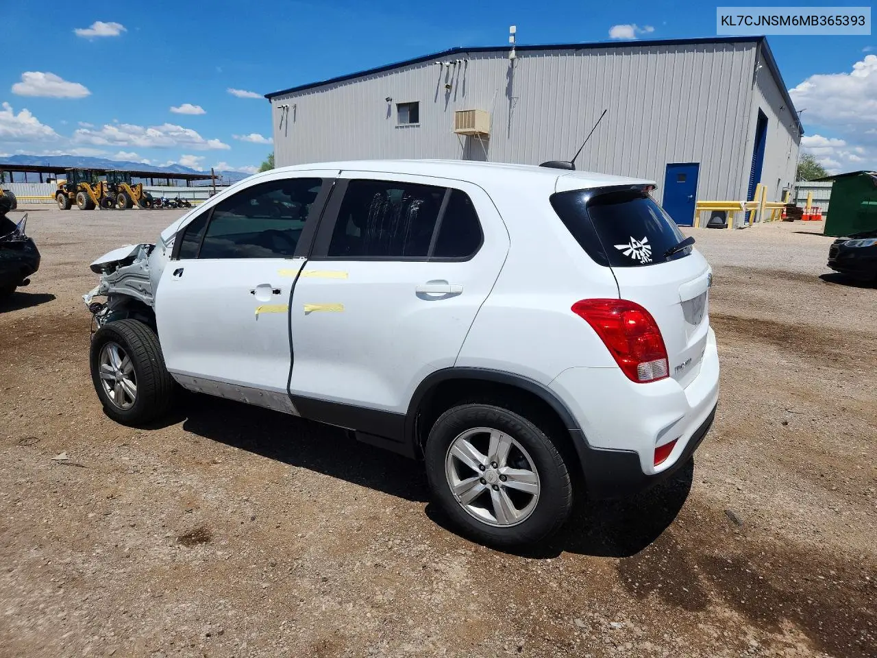 2021 Chevrolet Trax Ls VIN: KL7CJNSM6MB365393 Lot: 62127546