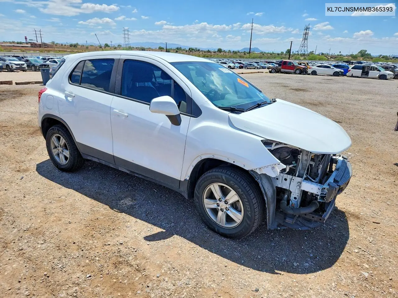 2021 Chevrolet Trax Ls VIN: KL7CJNSM6MB365393 Lot: 62127546