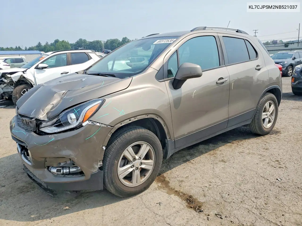 2022 Chevrolet Trax 1Lt VIN: KL7CJPSM2NB521037 Lot: 60372636