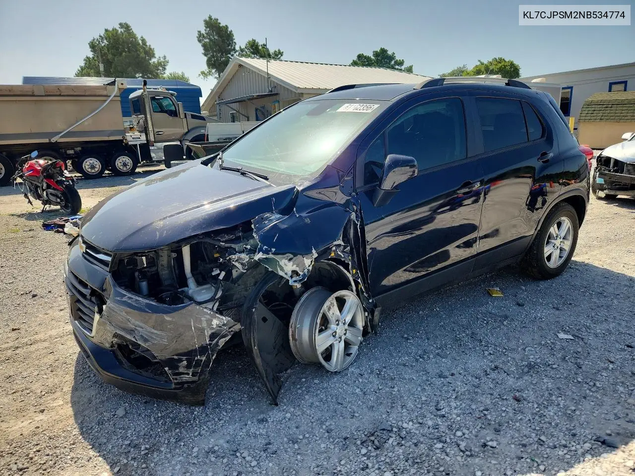 2022 Chevrolet Trax 1Lt VIN: KL7CJPSM2NB534774 Lot: 61162356