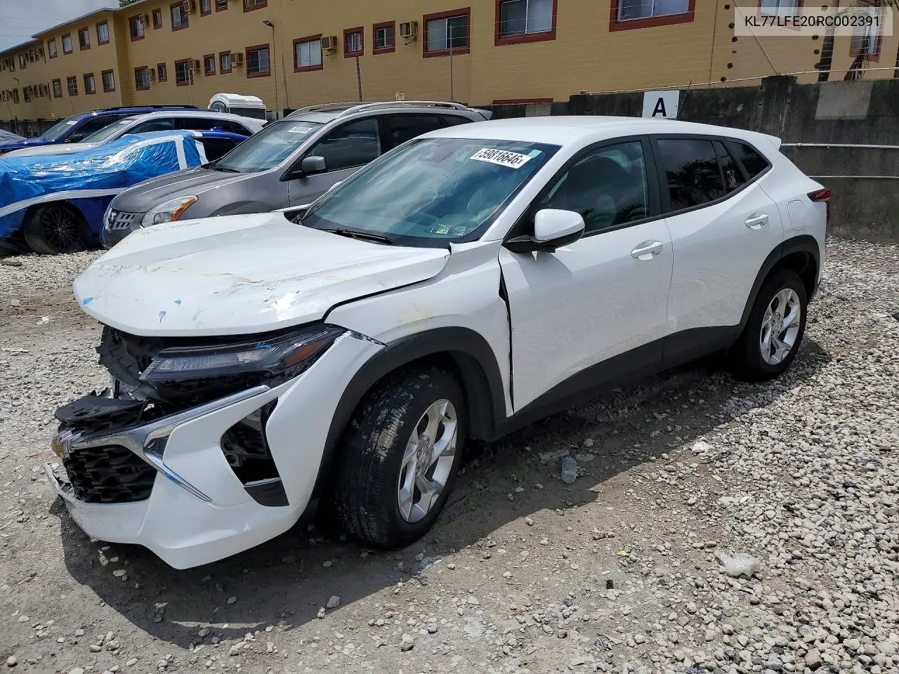 KL77LFE20RC002391 2024 Chevrolet Trax Ls
