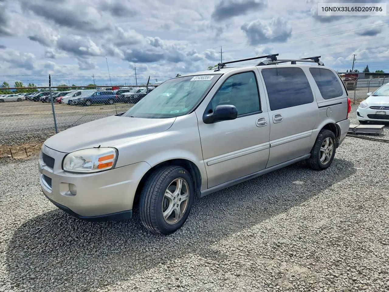 2005 Chevrolet Uplander Lt VIN: 1GNDX33L65D209786 Lot: 51456356