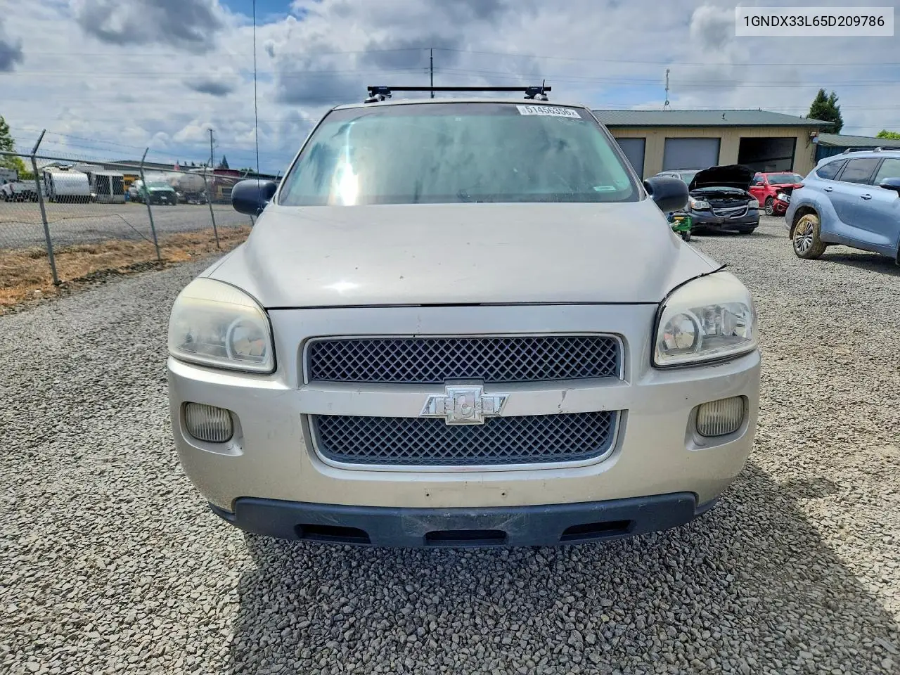 2005 Chevrolet Uplander Lt VIN: 1GNDX33L65D209786 Lot: 51456356
