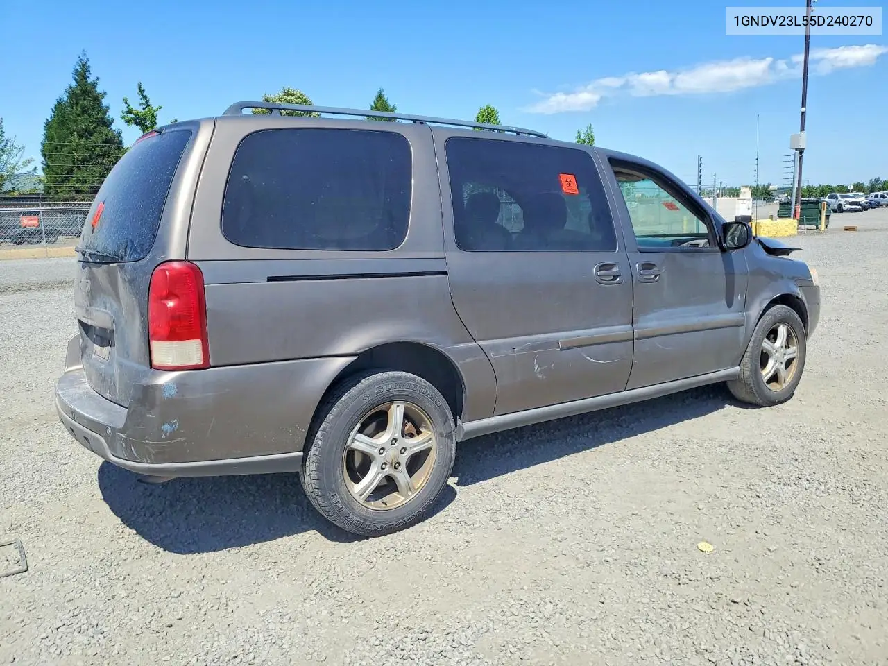 2005 Chevrolet Uplander Ls VIN: 1GNDV23L55D240270 Lot: 57682436