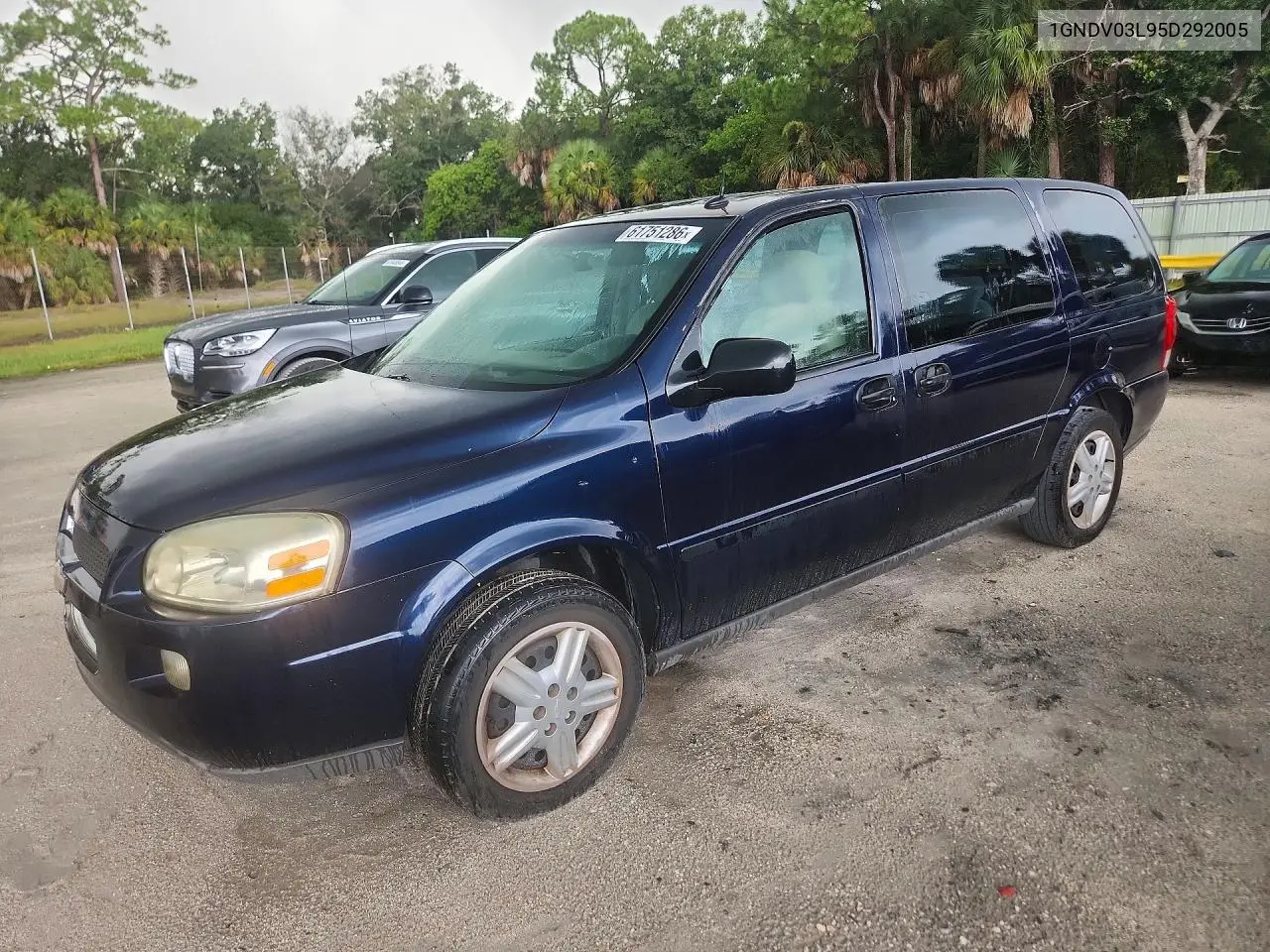 2005 Chevrolet Uplander VIN: 1GNDV03L95D292005 Lot: 61751286