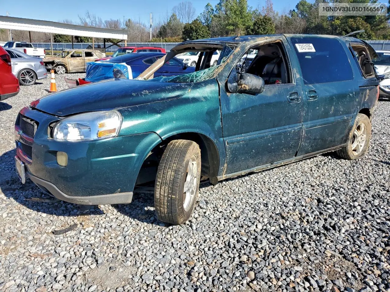 2005 Chevrolet Uplander Lt VIN: 1GNDV33L05D166567 Lot: 72451535