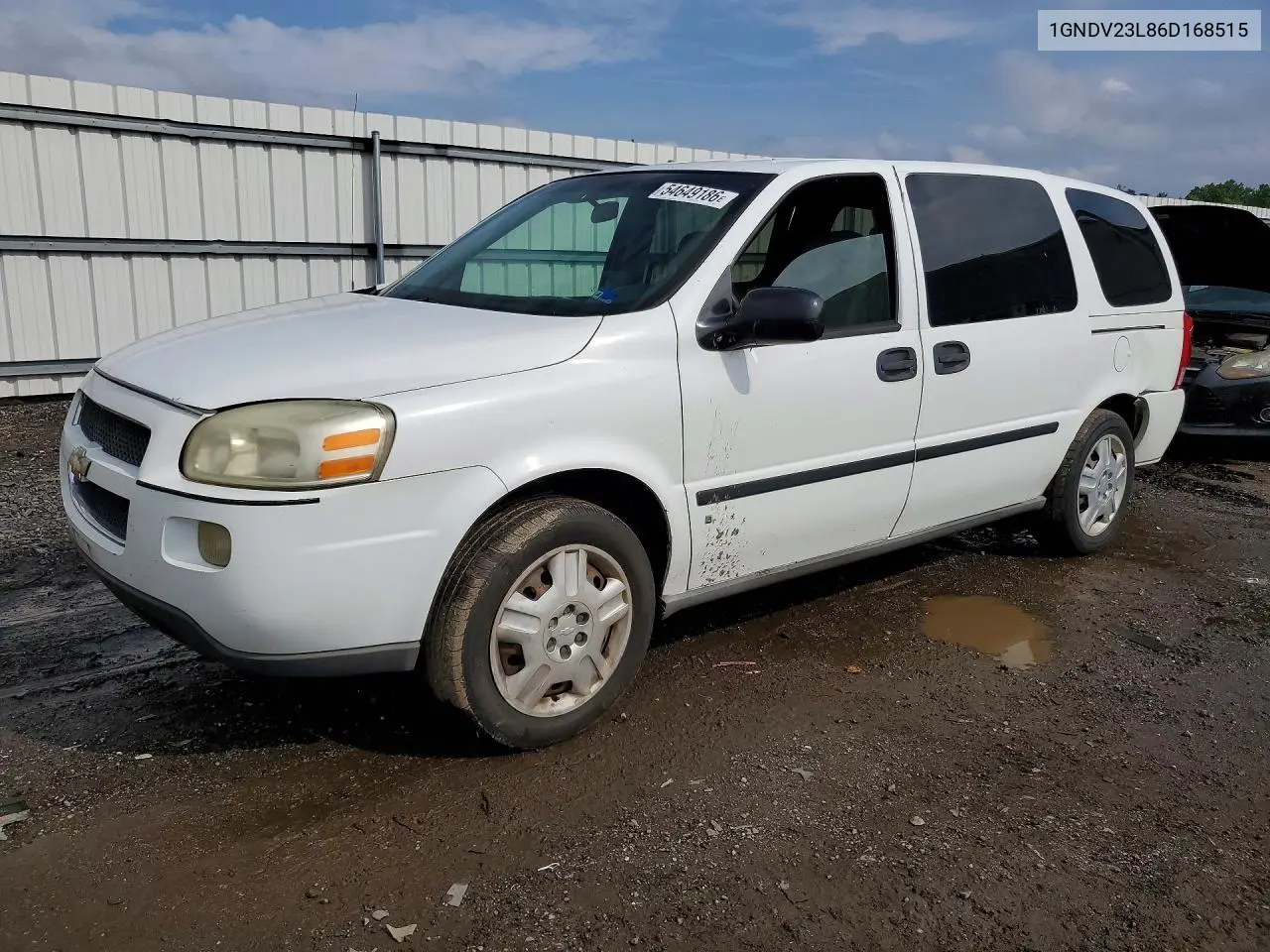 2006 Chevrolet Uplander Ls VIN: 1GNDV23L86D168515 Lot: 54649186