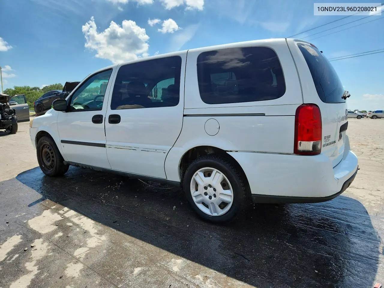 2006 Chevrolet Uplander Ls VIN: 1GNDV23L96D208021 Lot: 57251226