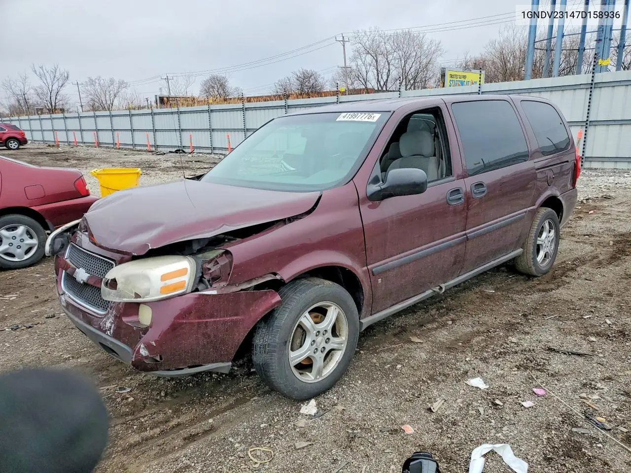 2007 Chevrolet Uplander Ls VIN: 1GNDV23147D158936 Lot: 41997776