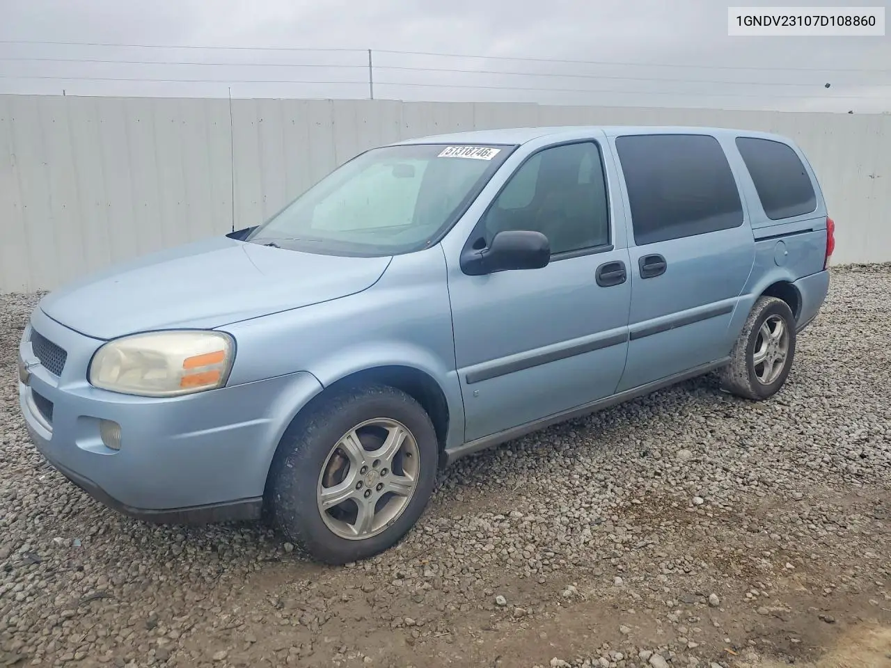 2007 Chevrolet Uplander Ls VIN: 1GNDV23107D108860 Lot: 51318746