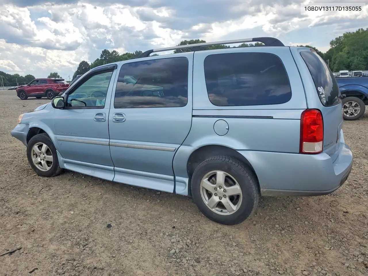 2007 Chevrolet Uplander Incomplete VIN: 1GBDV13117D135055 Lot: 59837636
