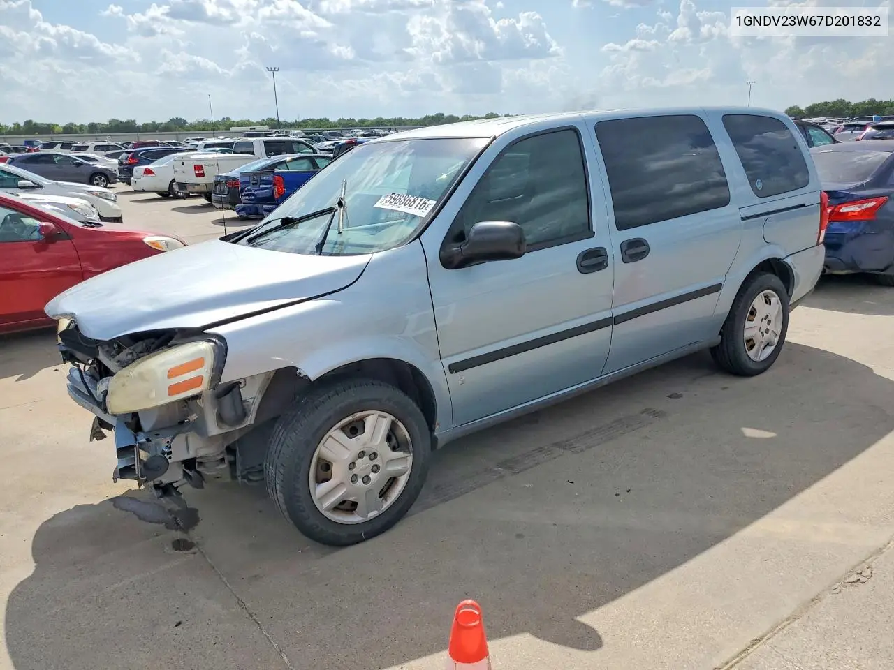 2007 Chevrolet Uplander Ls VIN: 1GNDV23W67D201832 Lot: 59886816