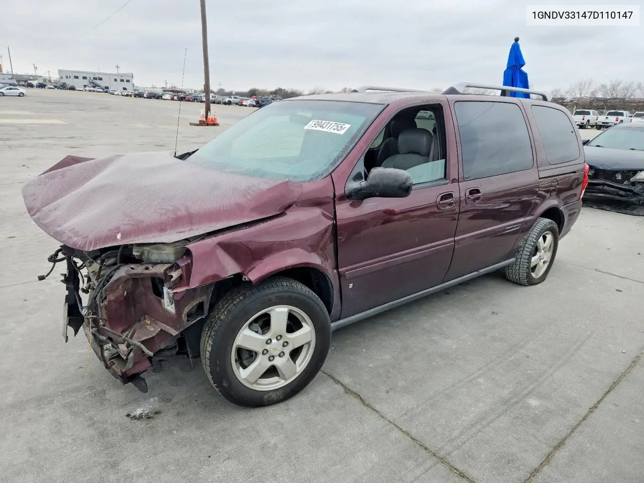 2007 Chevrolet Uplander Lt VIN: 1GNDV33147D110147 Lot: 99431755