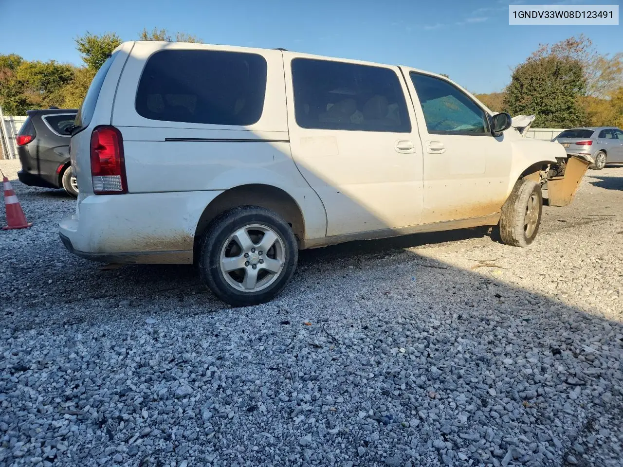 2008 Chevrolet Uplander Lt VIN: 1GNDV33W08D123491 Lot: 90640505