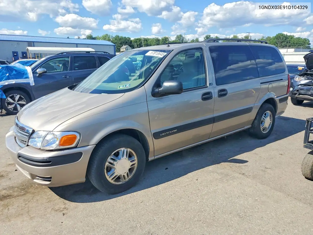2001 Chevrolet Venture VIN: 1GNDX03E91D104329 Lot: 57818646