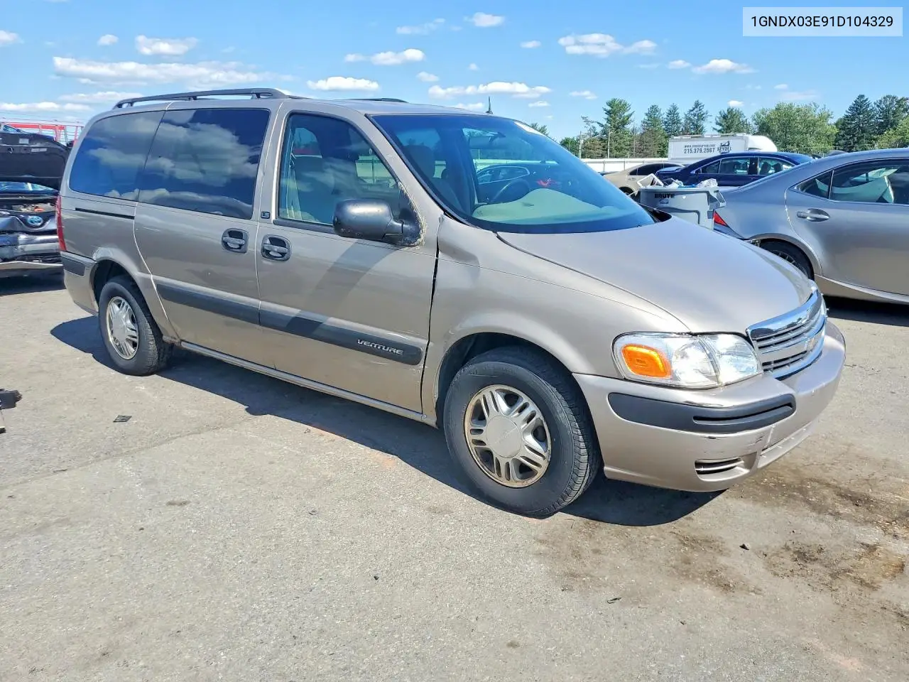 2001 Chevrolet Venture VIN: 1GNDX03E91D104329 Lot: 57818646