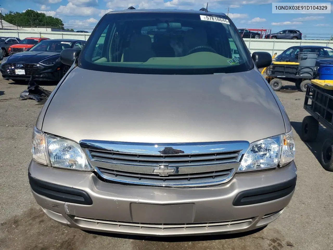 2001 Chevrolet Venture VIN: 1GNDX03E91D104329 Lot: 57818646