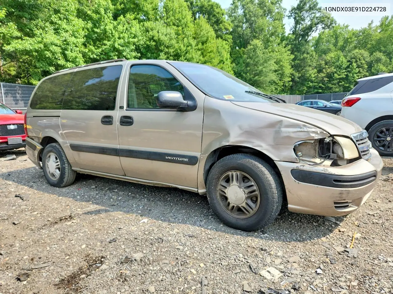 2001 Chevrolet Venture VIN: 1GNDX03E91D224728 Lot: 60527506
