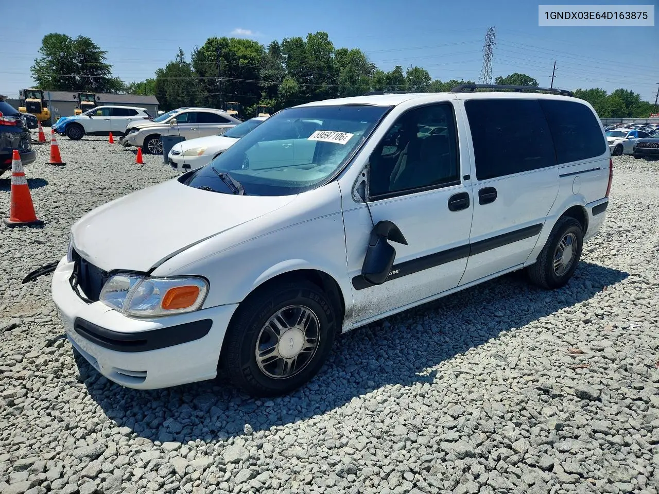 2004 Chevrolet Venture VIN: 1GNDX03E64D163875 Lot: 59597106