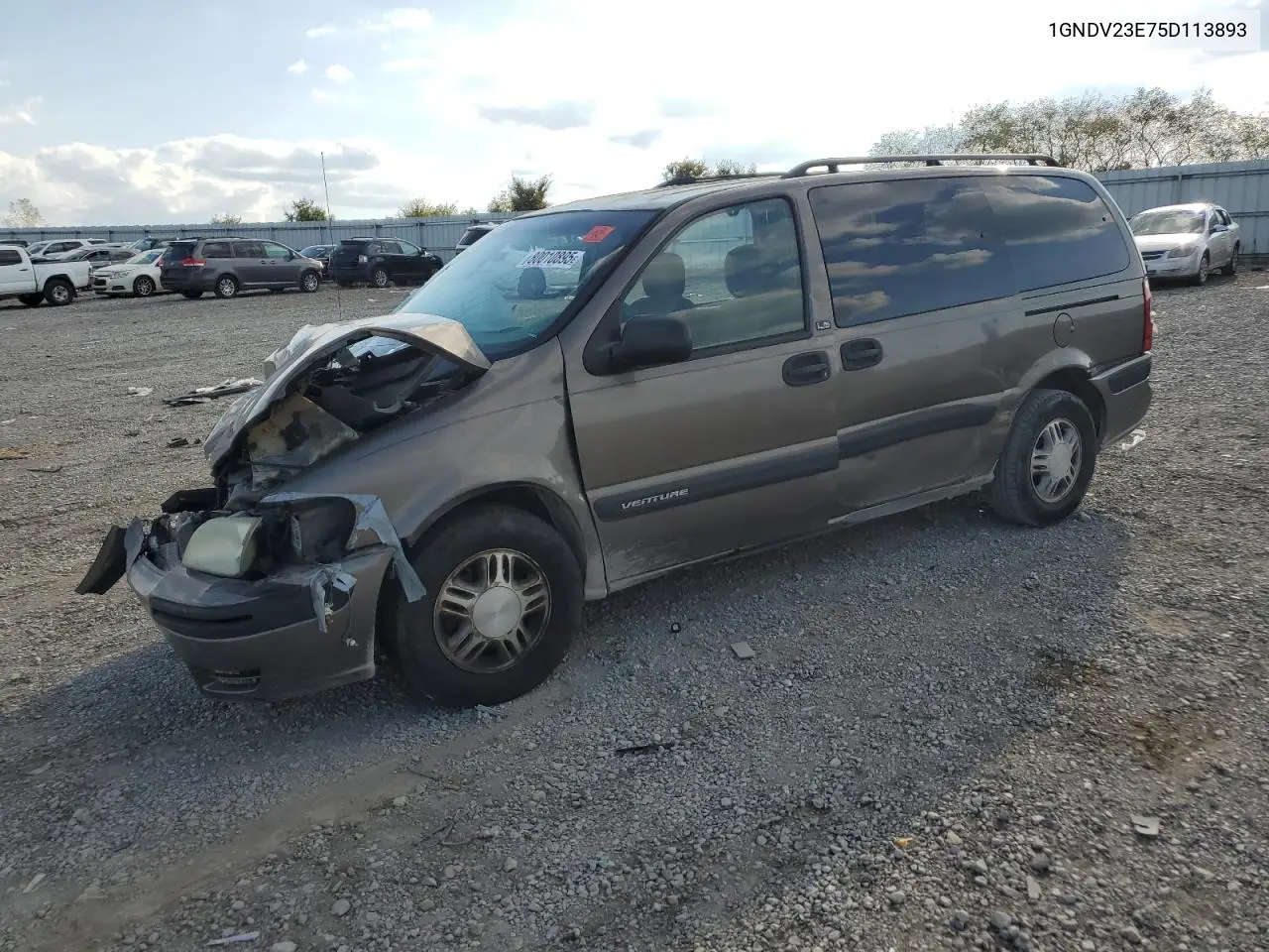 2005 Chevrolet Venture Ls VIN: 1GNDV23E75D113893 Lot: 80010895
