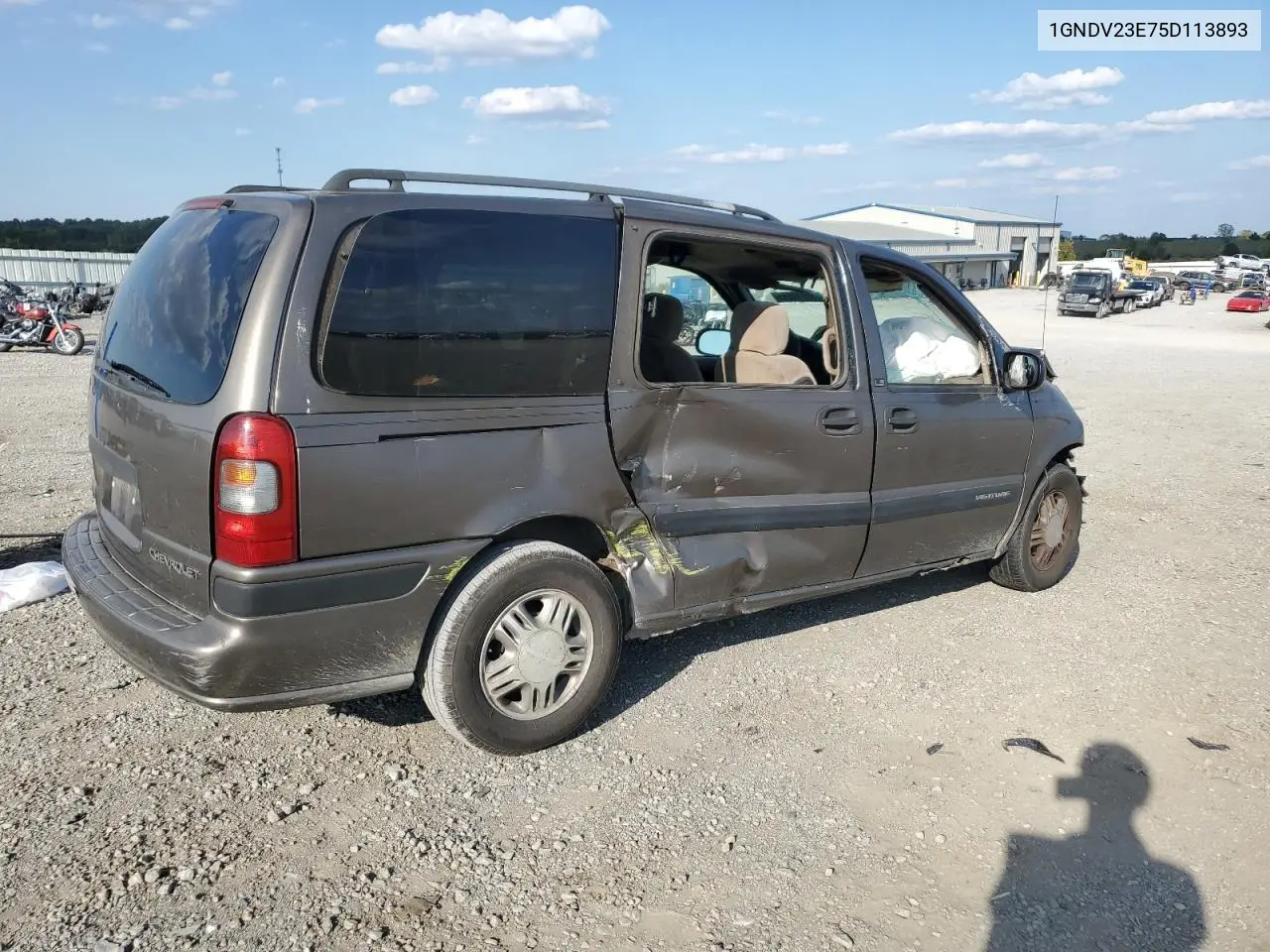 2005 Chevrolet Venture Ls VIN: 1GNDV23E75D113893 Lot: 80010895