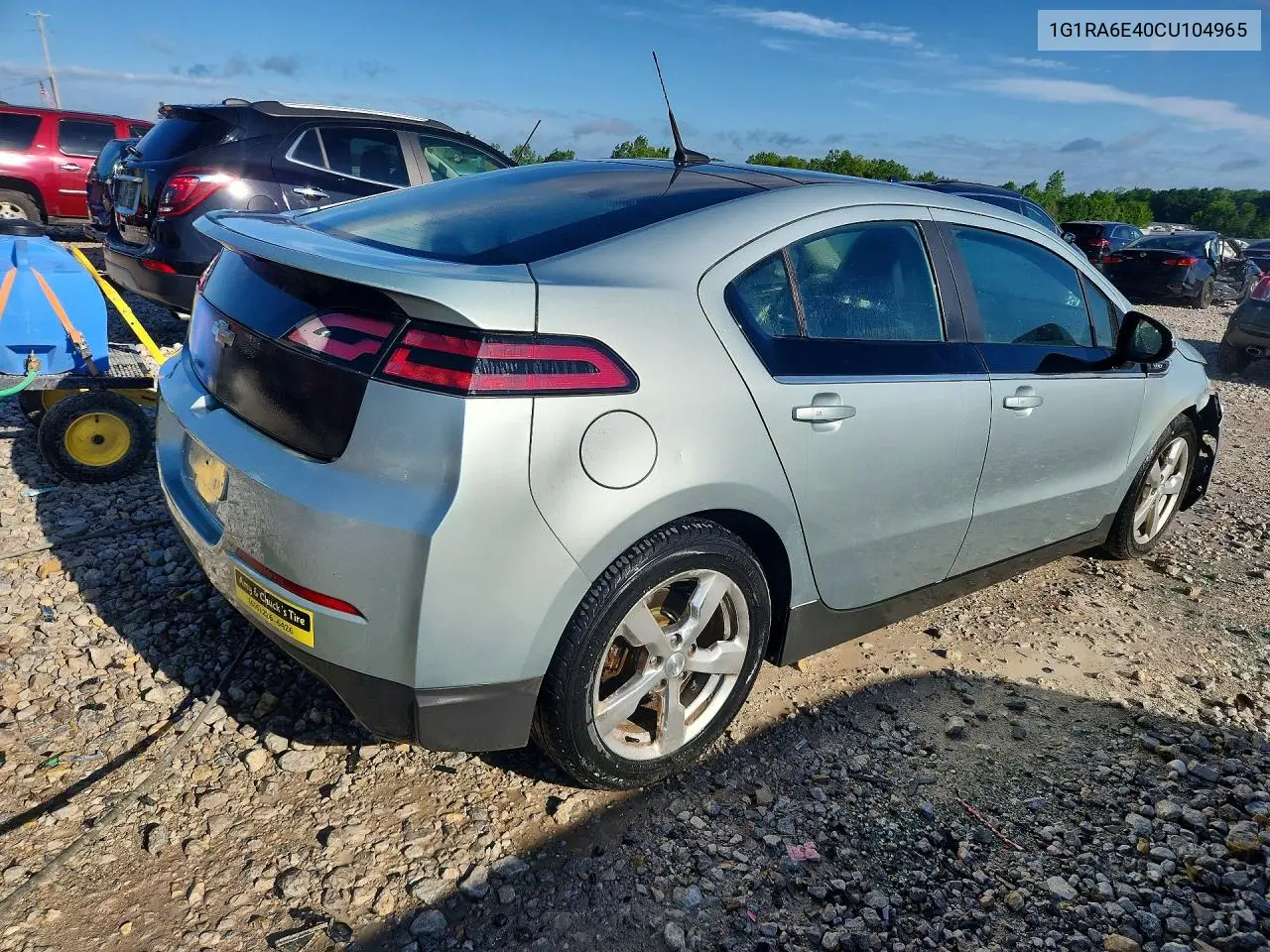 2012 Chevrolet Volt VIN: 1G1RA6E40CU104965 Lot: 56972206