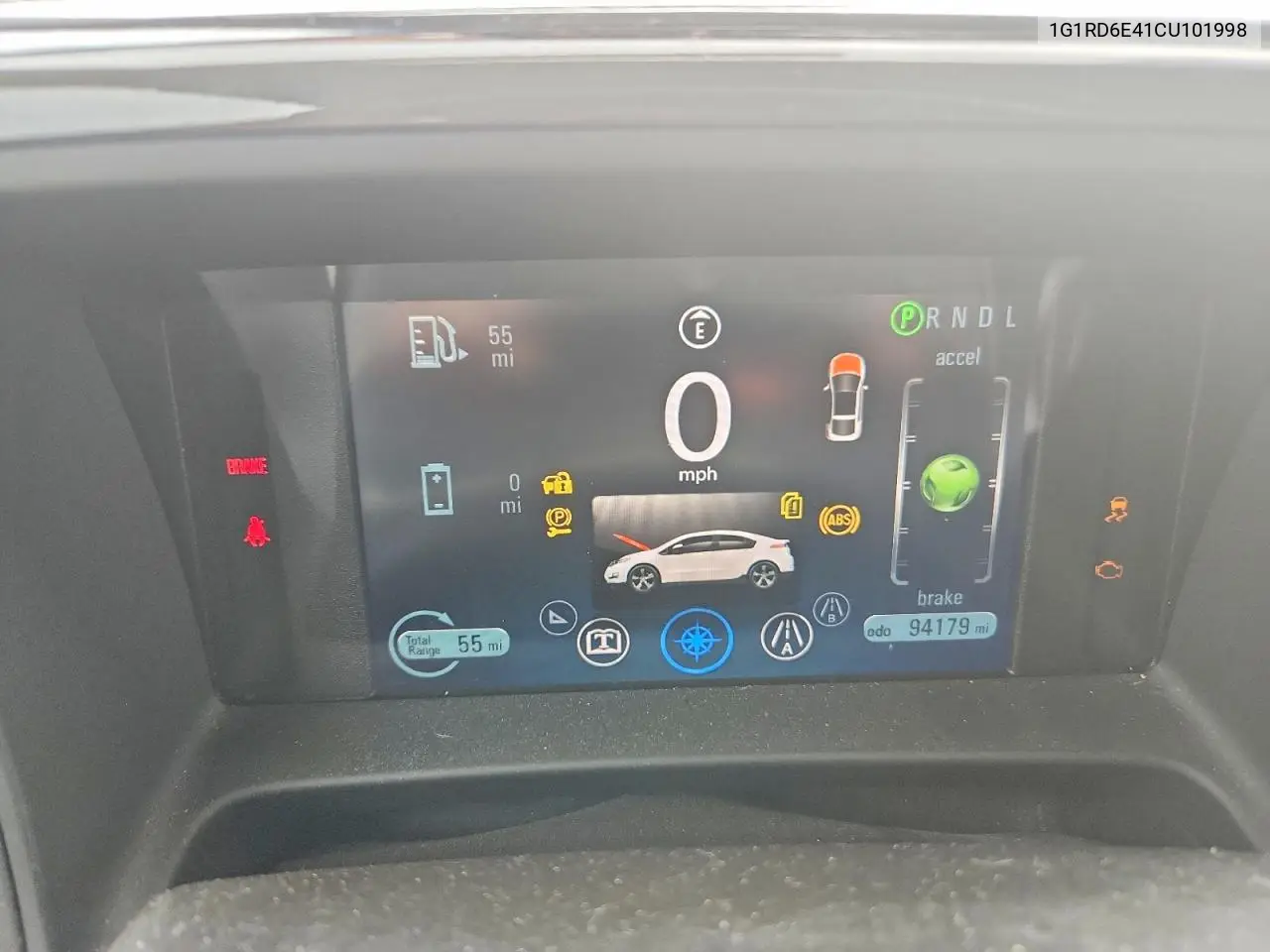 2012 Chevrolet Volt VIN: 1G1RD6E41CU101998 Lot: 60189196