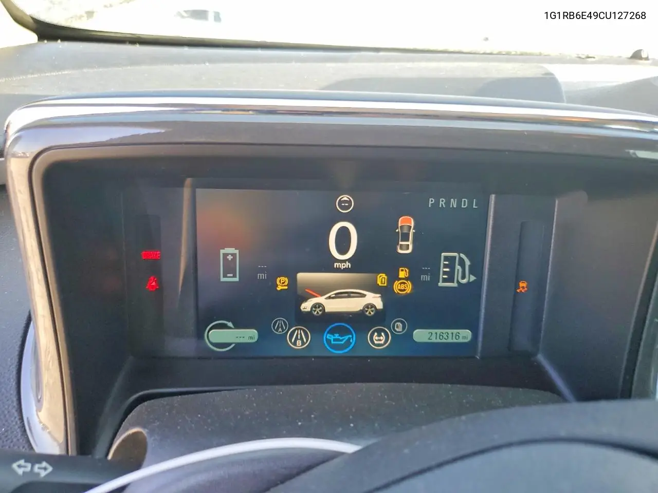 2012 Chevrolet Volt VIN: 1G1RB6E49CU127268 Lot: 61397196