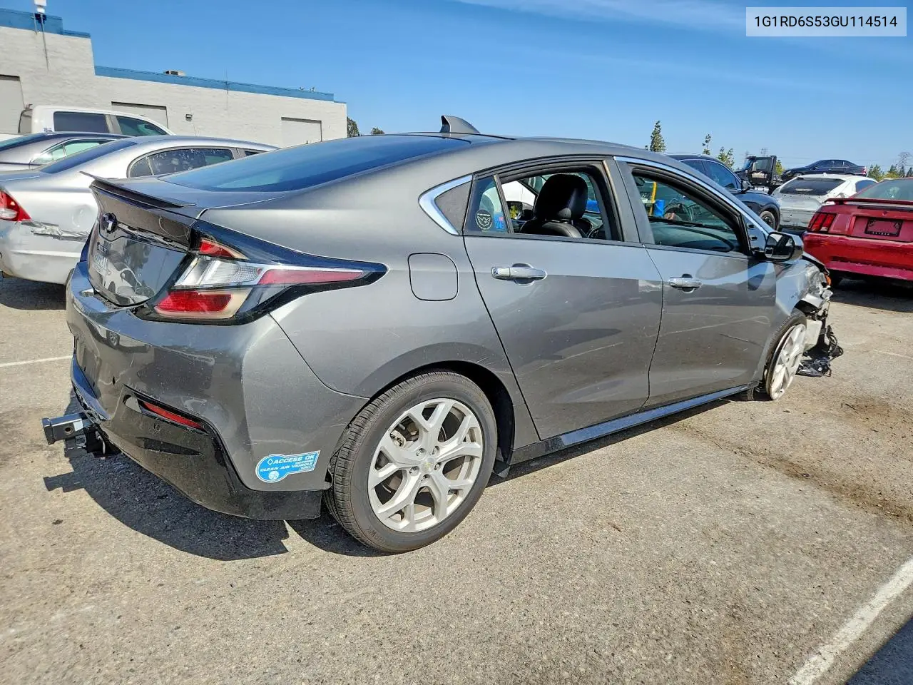 2016 Chevrolet Volt Ltz VIN: 1G1RD6S53GU114514 Lot: 56652506
