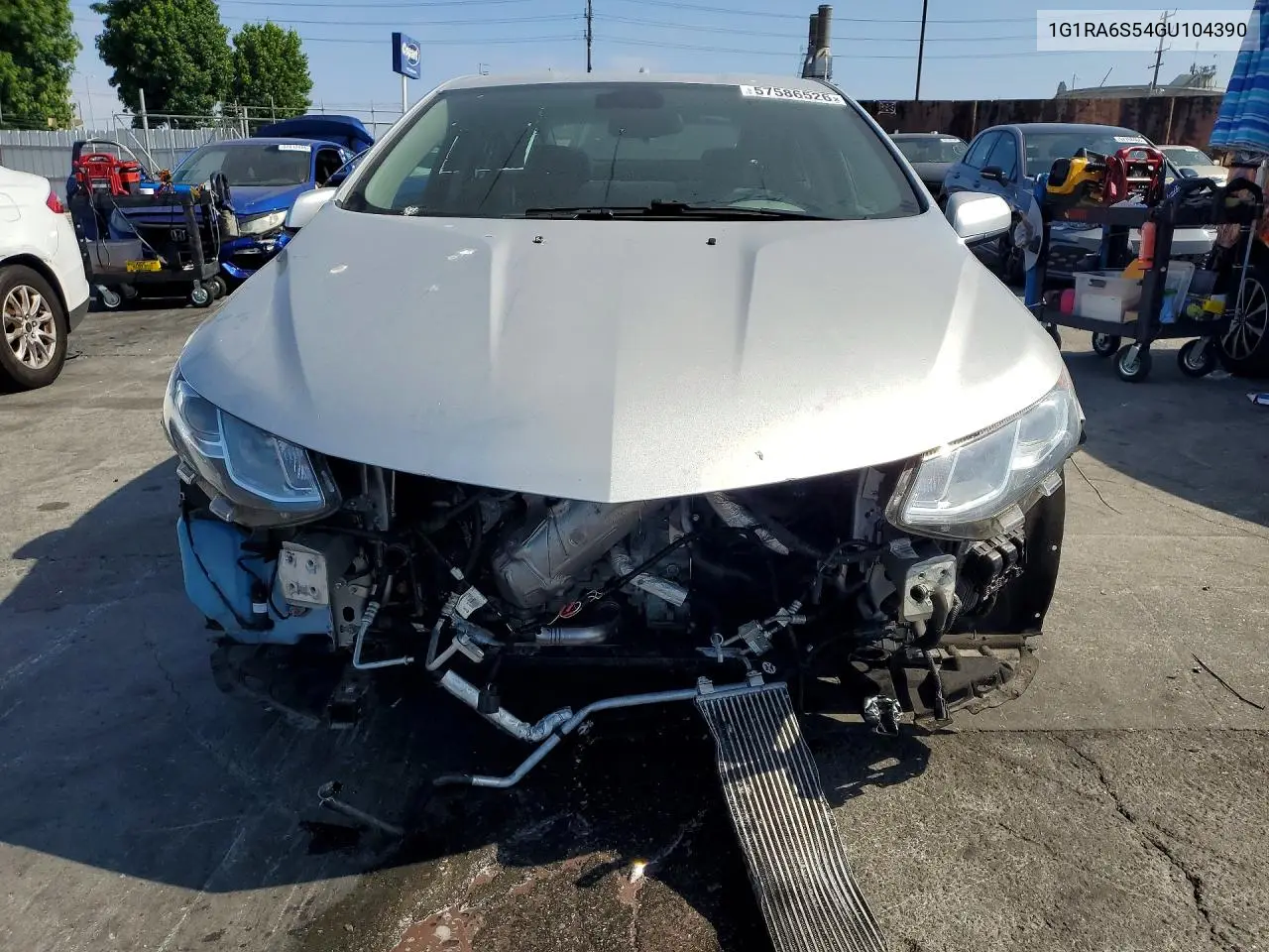 2016 Chevrolet Volt Lt VIN: 1G1RA6S54GU104390 Lot: 57586526
