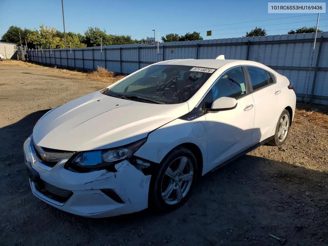 2017 Chevrolet Volt Lt VIN: 1G1RC6S53HU169436 Lot: 57115076