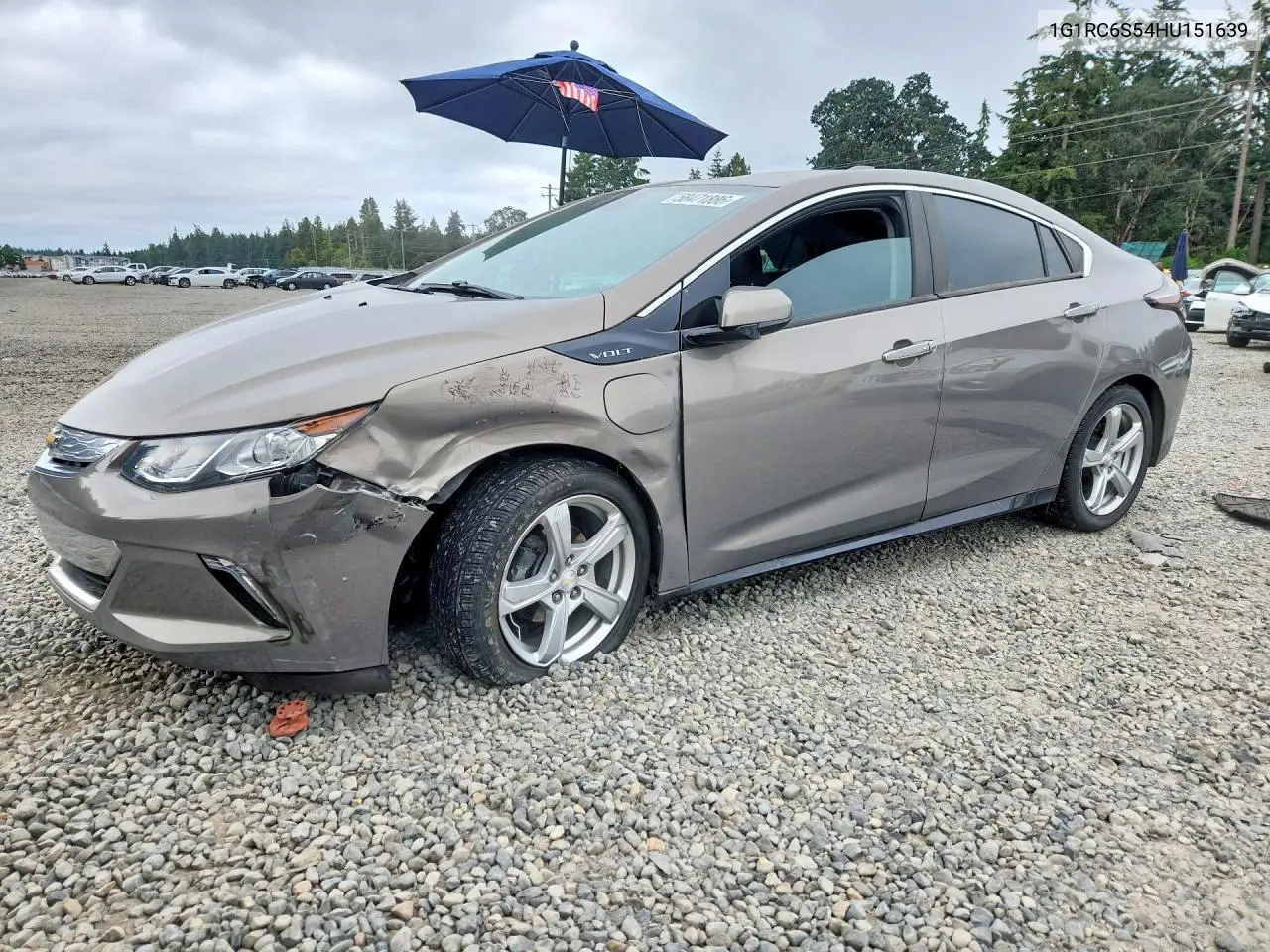 2017 Chevrolet Volt Lt VIN: 1G1RC6S54HU151639 Lot: 58471886
