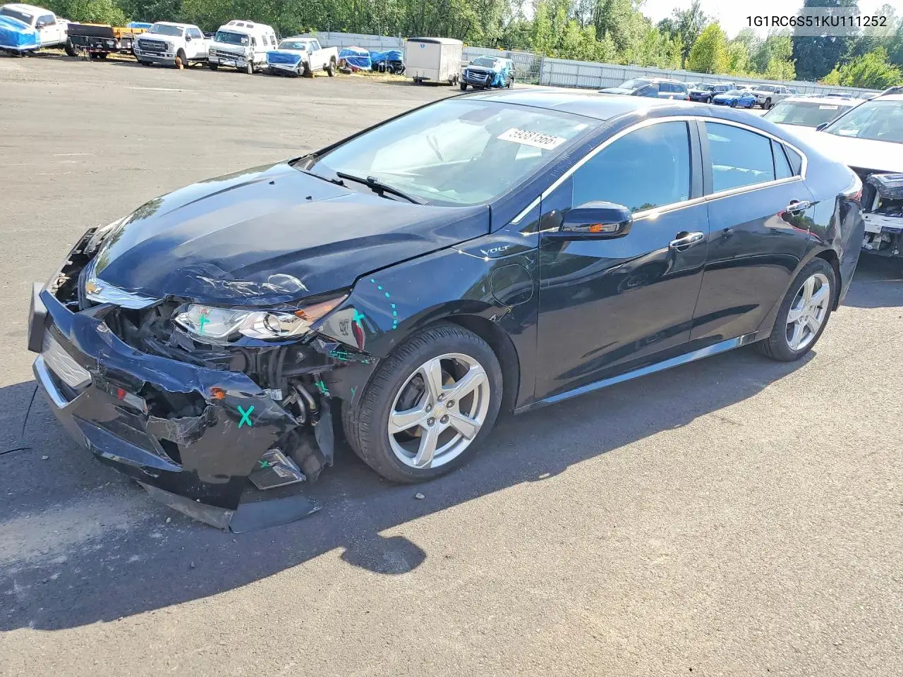 2019 Chevrolet Volt Lt VIN: 1G1RC6S51KU111252 Lot: 59381566
