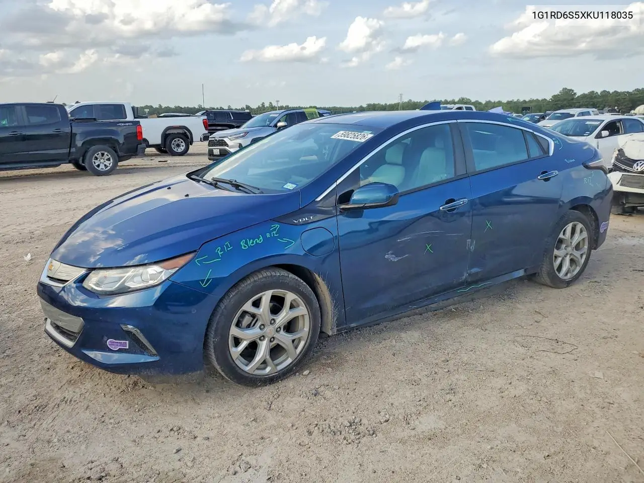 2019 Chevrolet Volt Premier VIN: 1G1RD6S5XKU118035 Lot: 59825826