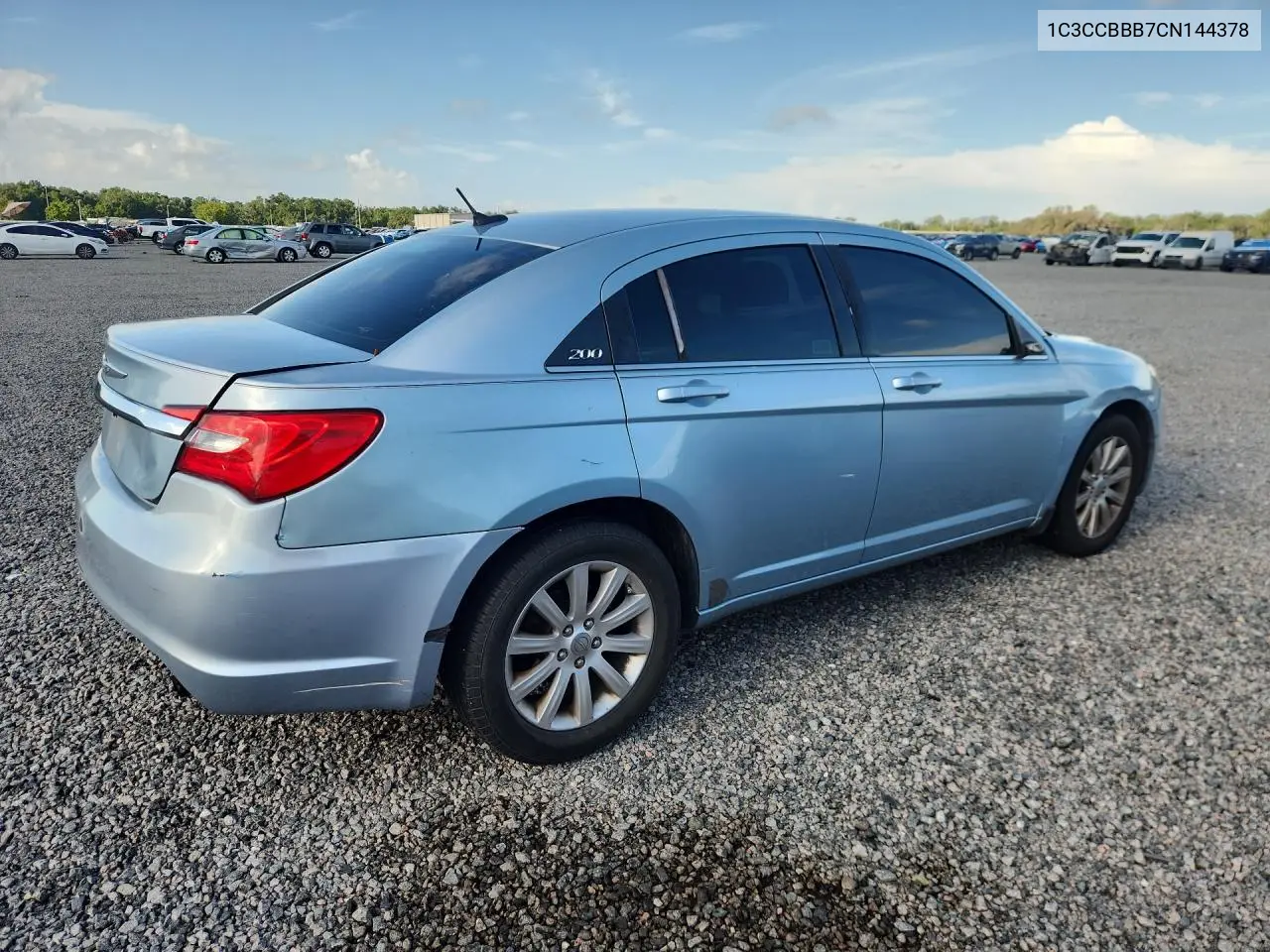 2012 Chrysler 200 Touring VIN: 1C3CCBBB7CN144378 Lot: 56966706